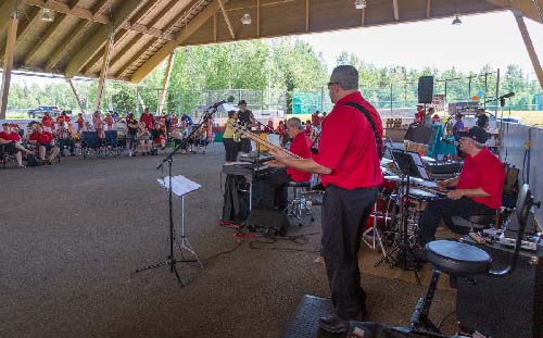 Celebrating Canada Day during FunFest 2019: Don & Friends band